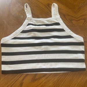 Bershka Monochrome Striped Tank Top